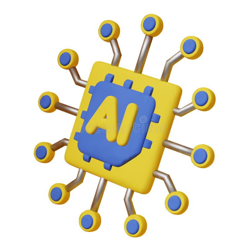 Stylish AI neural processing unit drives progress in robotics, big data, and revolutionary computing power. vector illustration