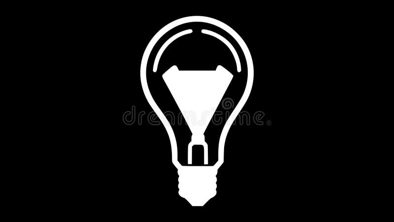 Stylish animated light bulb vector illustration