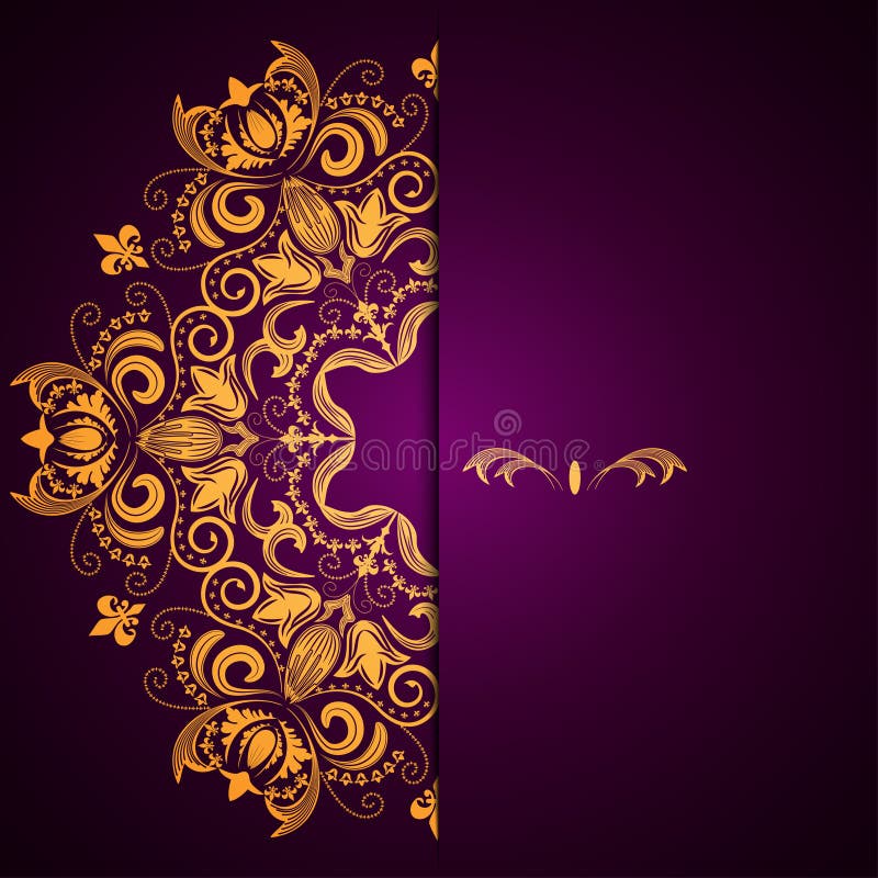 Stylish background with circular floral pattern and place for text.