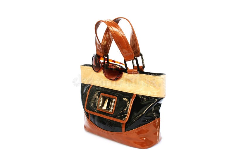 Stylish bag and sunglasses