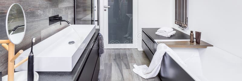 Stylish bathroom with bathtub stock photography Stylish bathroom with bathtub stock photography