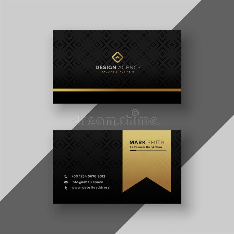 Stylish black and golden business card design stock illustration Stylish black and golden business card design stock illustration