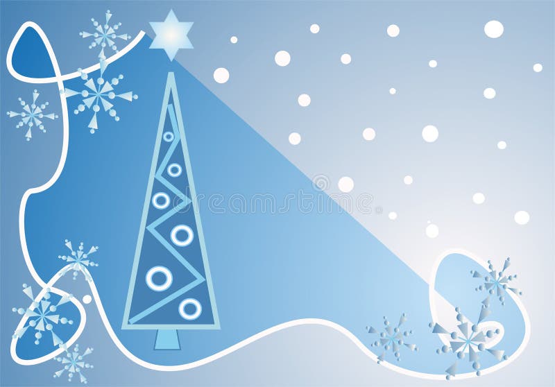 Stylish blue Christmas design