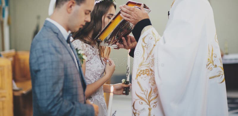 Priest Hands Inside a Church Stock Image - Image of practice, church ...