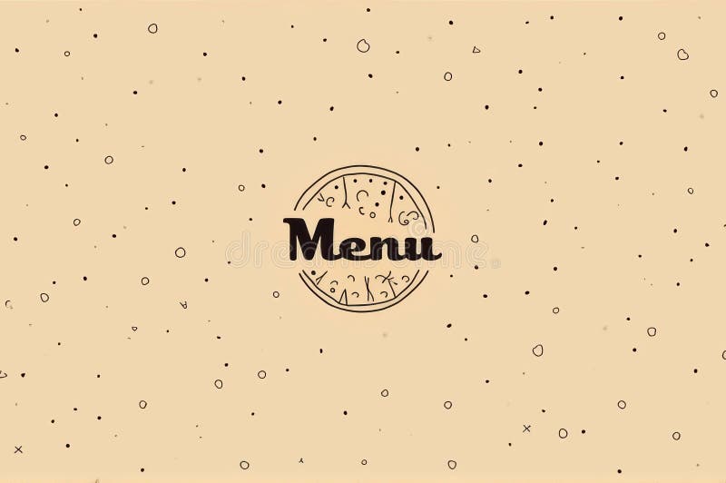 Stylish circular menu design with abstract geometric pattern on beige background royalty free illustration