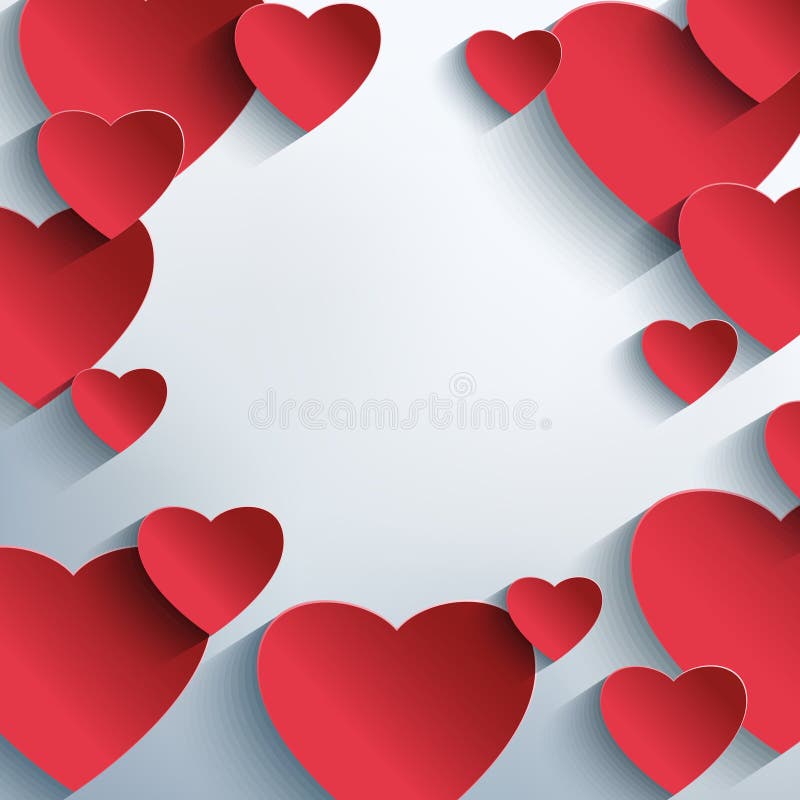 Valentine background - heart and stylish text Vector Image