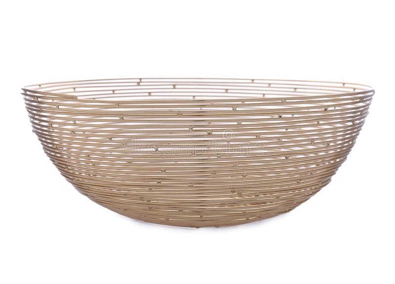 Stylish Decorative Metal Bowl Isolated on White Stock Photo Image of