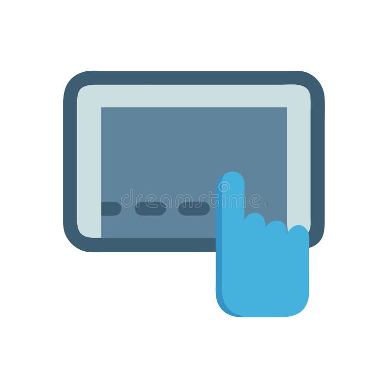 Stylish Touchpad Icon Design stock illustration