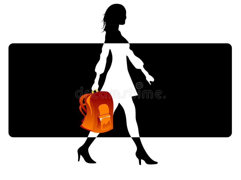 Stylish female with bag