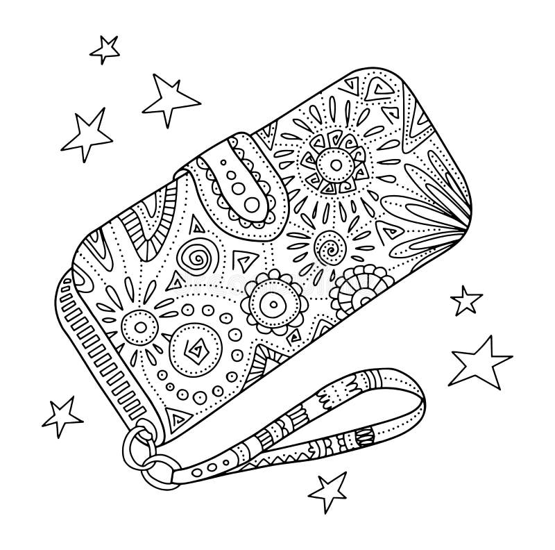 Female Handbag Hand Drawn Sketch Icon. Stock Vector - Illustration of  drawing, purse: 105671572