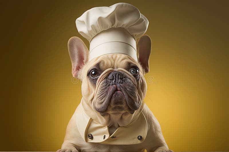 French Bulldog Chef Hat Stock Illustrations – 77 French Bulldog Chef ...