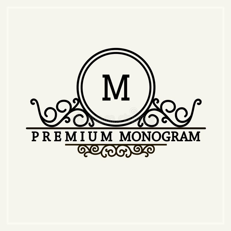 Stylish graceful monogram in Victorian Style