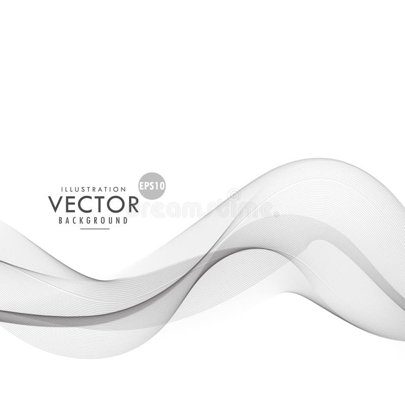 Stylish gray wavy shape vector background vector