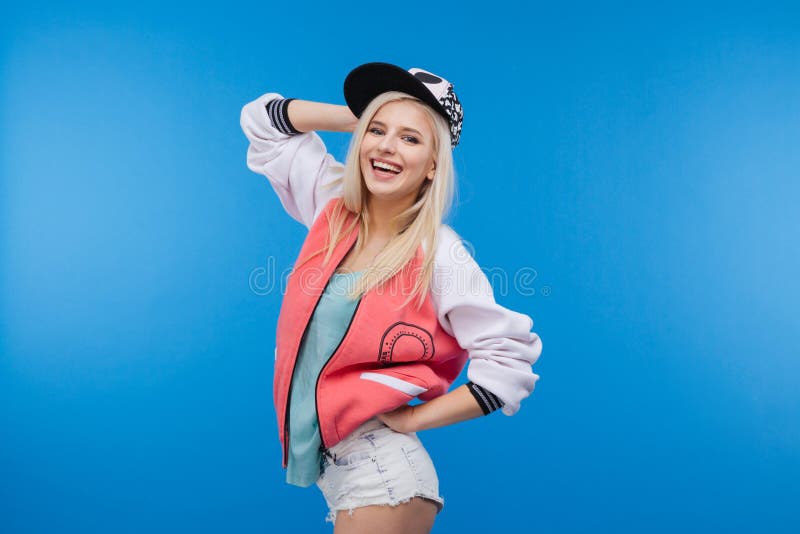 Stylish happy female teenager stock photography Stylish happy female teenager stock photography