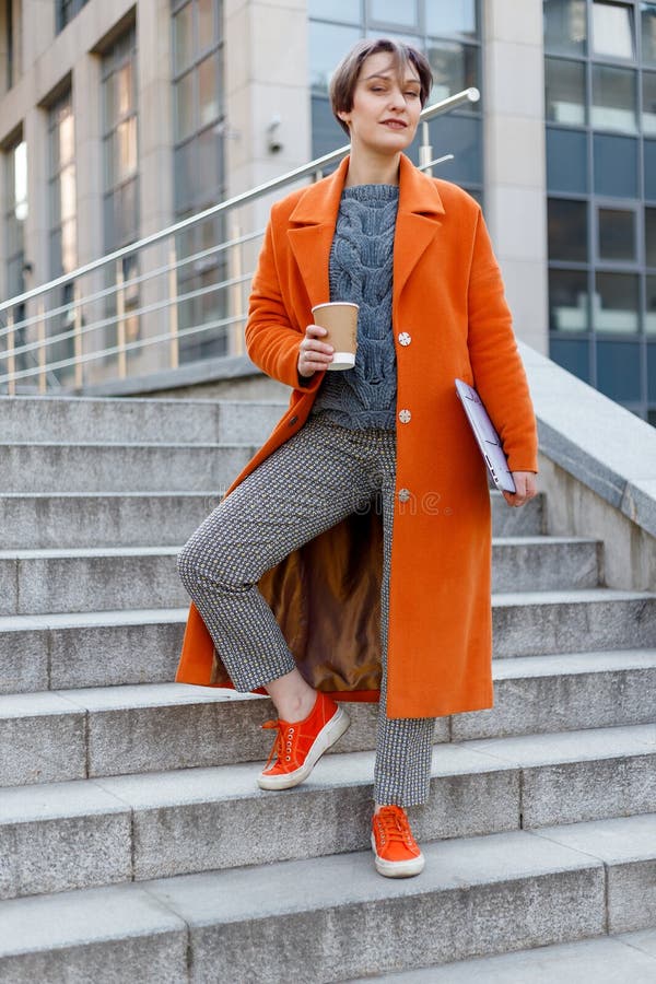 bright orange coat