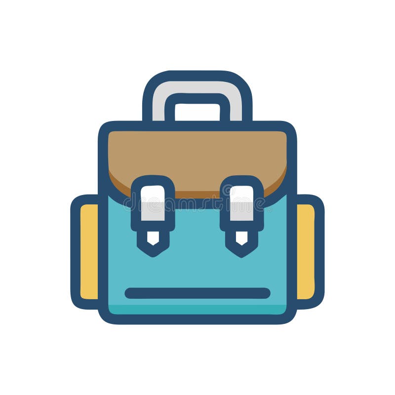 Stylish Learning Bag Graphic stock illustration