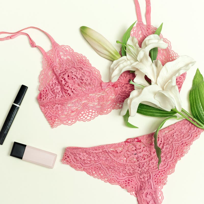 Stylish LLngerie. Fashion Concept. Lacy Underwear for Ladies. Romantic Bra.  Stylish Accessories, Watches and Eyeglasses Stock Image - Image of pretty,  dressing: 189130255