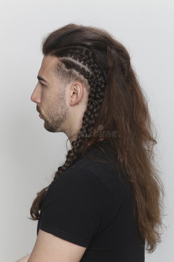 Stylish Male Model with Braids Posing in Studio. Style, Hairstyle, Fashion  Concept. Stock Photo - Image of lifestyle, hair: 183839164