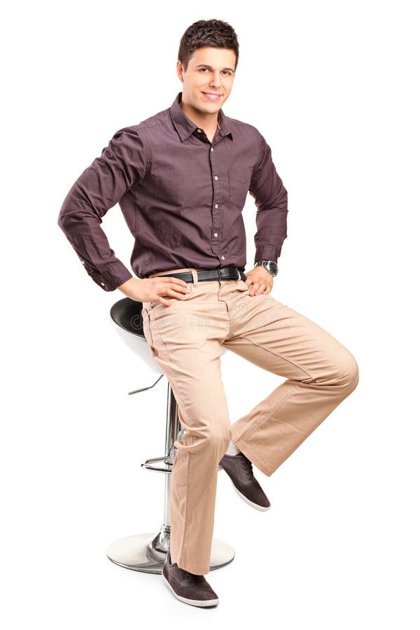 Stylish Man Sitting On A Modern Chair Stock Image Image of seated