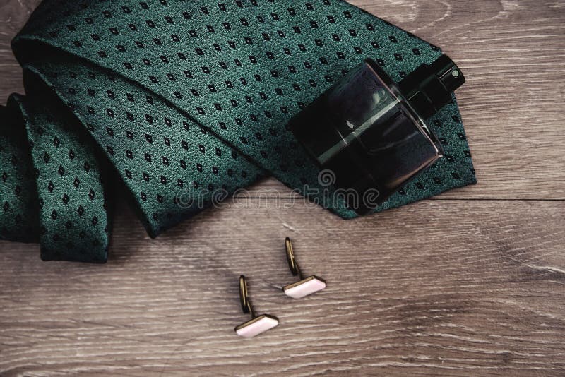 Stylish Mens Business Accessories Stock Image - Image of cuff, bottle ...