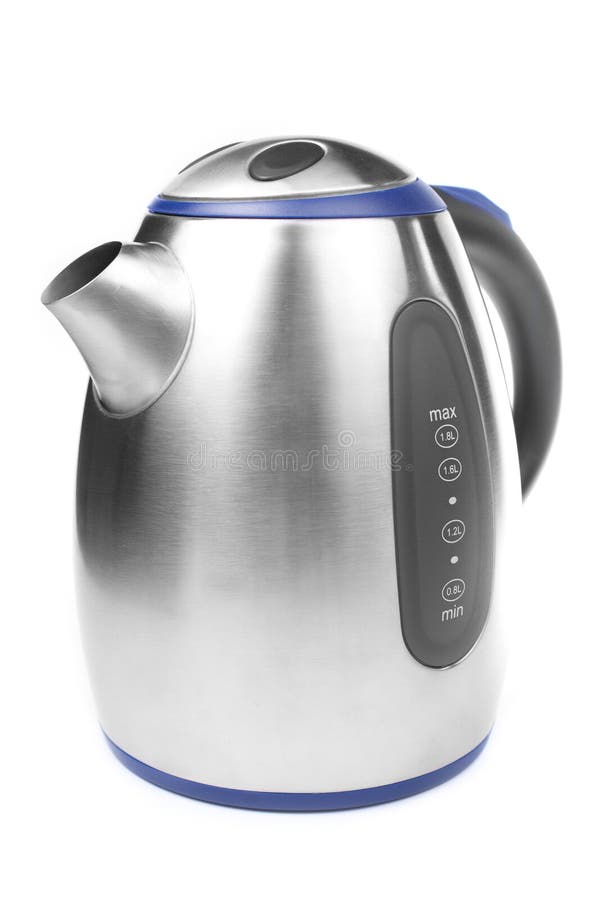 Stylish Metal Electric Kettle Stock Image Image of grey, kettle 12792513
