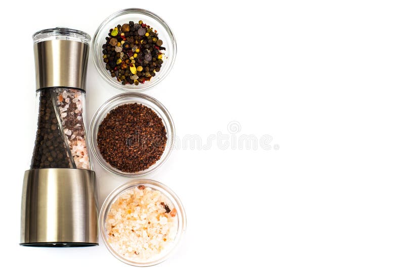 Stylish Mill for Coarse Salt and Pepper Stock Image Image of mineral