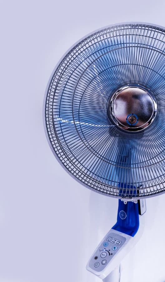 Floor Fan with Control Panel on the Leg. Stock Image Image of single