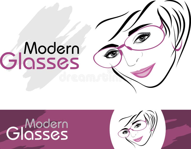 Stylish Modern Glasses. Icons for Design Stock Vector Illustration of
