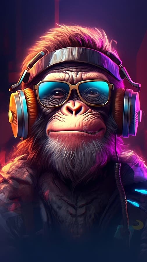 Monkey With Headphones Images – Browse 3,989 Stock Photos, Vectors, and  Video