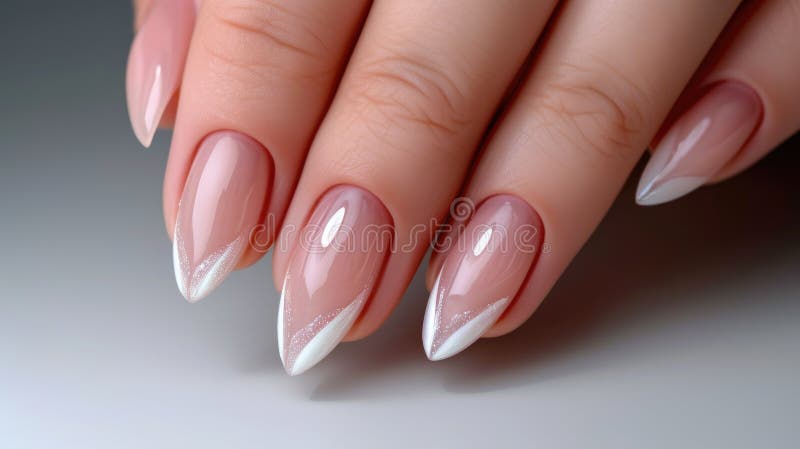 240+ Pink And White French Manicure Stock Photos, Pictures & Royalty-Free  Images - iStock