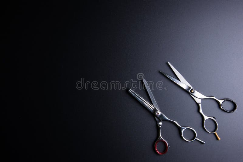 Hairdresser Scissors on Table Stock Image - Image of barber, razor: 67229733