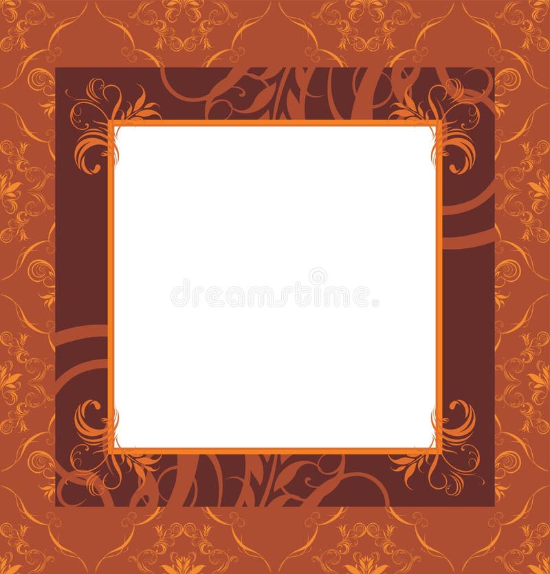 Stylish retro brown frame