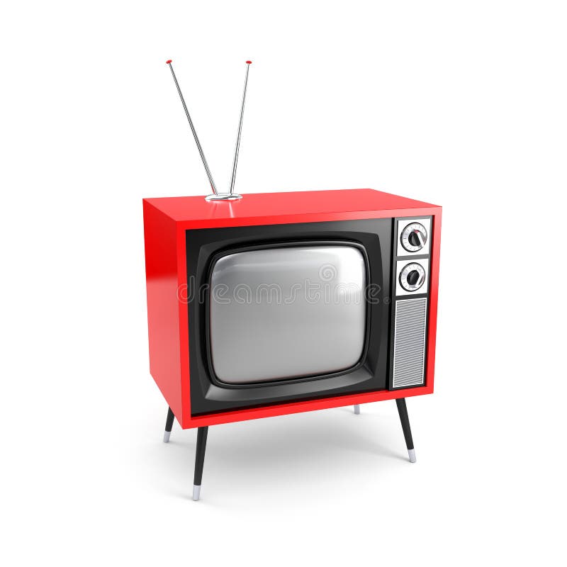 Retro TV icon stock illustration. Illustration of render - 24528890