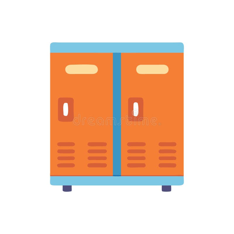 Stylish School Locker Icon stock illustration