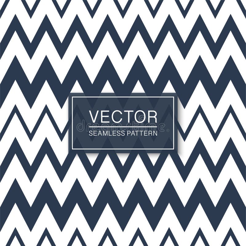 Stylish Seamless Striped Pattern Blue and White Zigzag Texture