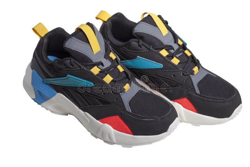 Stylish sneakers on a double sole in the forefront of the trend for a new classic. A multilayer top with bright elements of decora. Tion, spectacular color stock image Stylish sneakers on a double sole in the forefront of the trend for a new classic. A multilayer top with bright elements of decora. Tion, spectacular color stock image