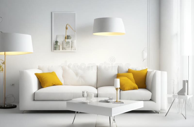 Stylish Sofa Placement Ideas for Home and Office Interiors Stock