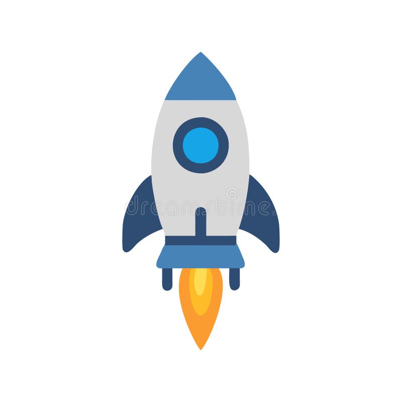 Stylish Space Rocket for Interstellar Travel stock illustration