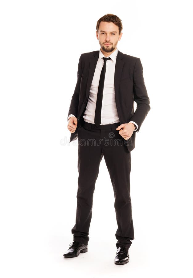Stylish Businessman Cowering in Fear Stock Image - Image of suit, copy ...