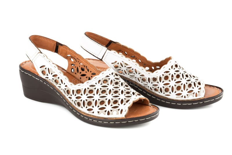 Stylish summer shoes stock image