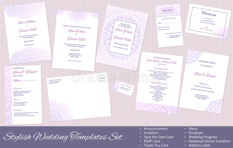 Wedding Rehearsal Dinner Invitation Stock Illustrations 21