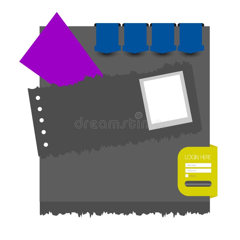 Stylish website template - portfolio layout vector illustration Stylish website template - portfolio layout vector illustration