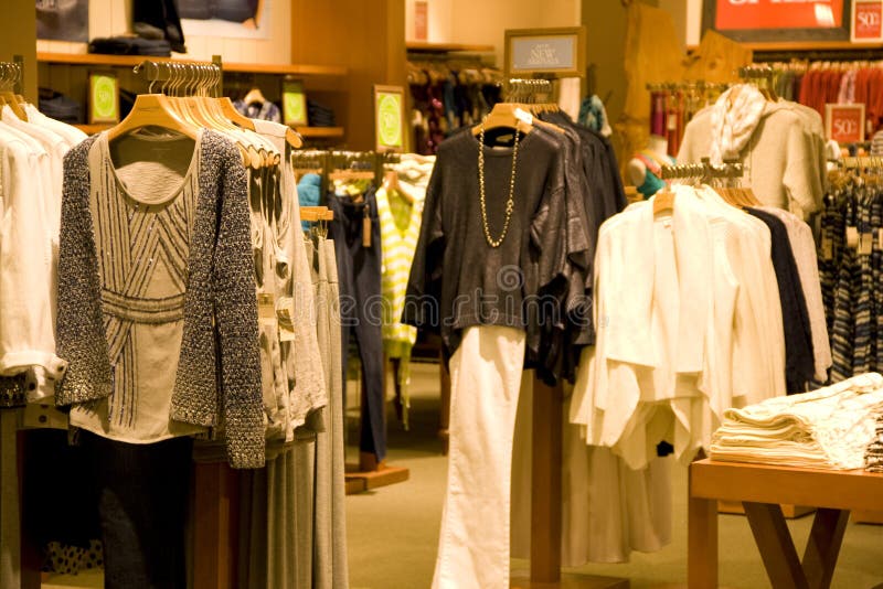 Stylish Woman Clothing in Store Stock Photo Image of interiors