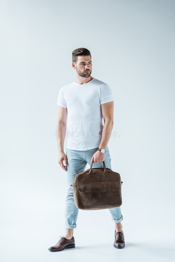 293 Handsome Stylish Man Carrying Briefcase Stock Photos Free