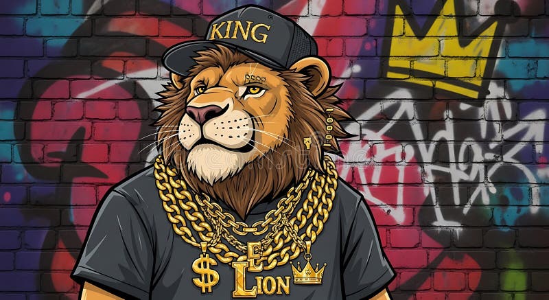 Graffiti Lion King Stock Illustrations – 169 Graffiti Lion King