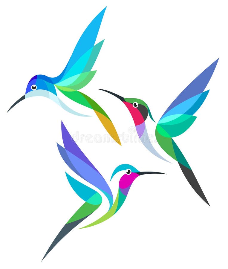 Stylized Birds in flight