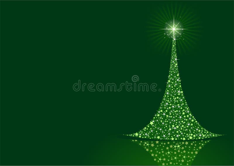 Stylized Christmas tree background vector illustration