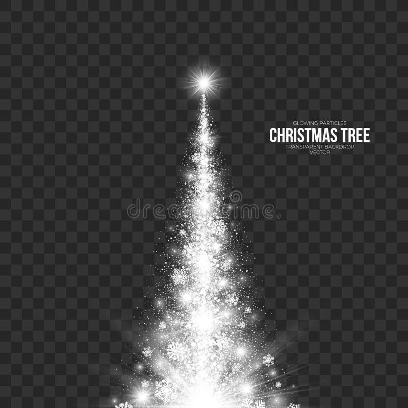 Stylized Christmas Tree on Transparent Background Vector