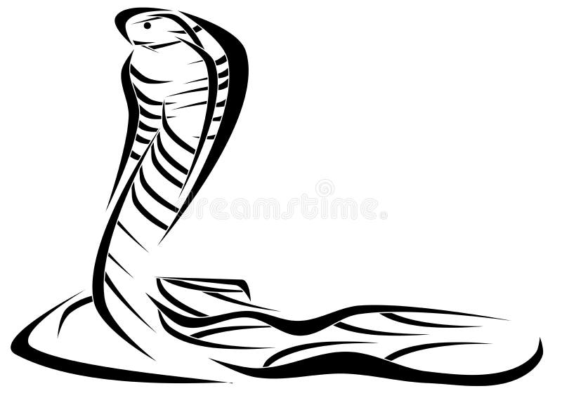 Stylized highly detailed snake cobra Royalty Free Vector