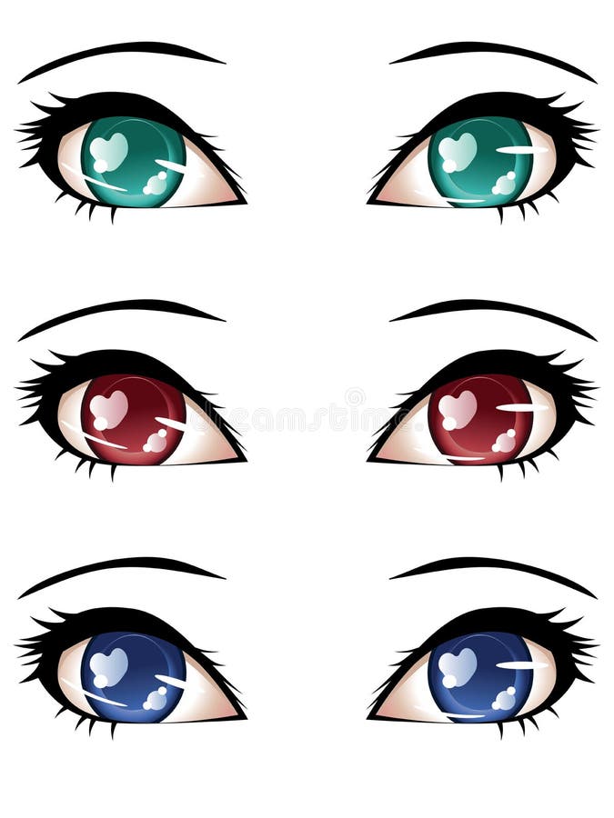 Anime male eyes stock vector. Illustration of blue, eyesight - 33984003